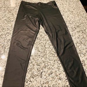 Leggings Faux Leather Black Large, Women’s